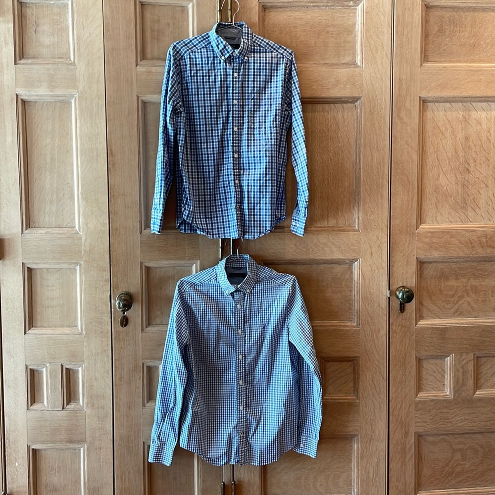 Nautica Men’s Plaid Shirts, Bundle of 2, Size S